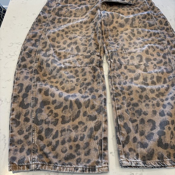 Free People Animal Print Boot Cut Jeans - Picture 6 of 12